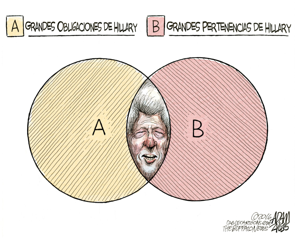  DIAGRAMA DE VENN DE CLINTON  by Adam Zyglis