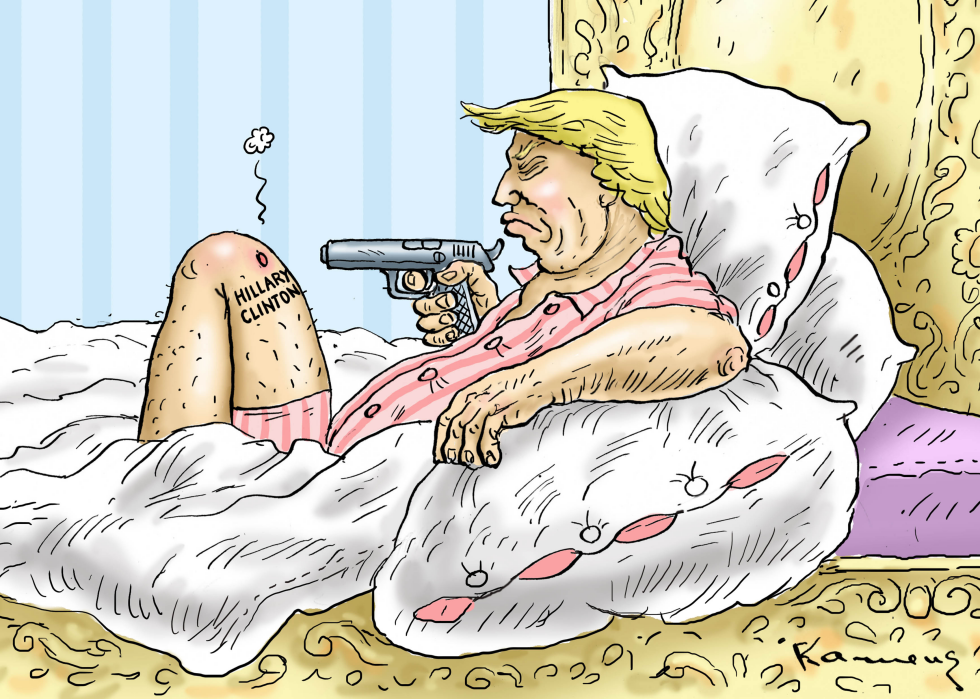 TRUMP SHOOTS HILLARY CLINTON