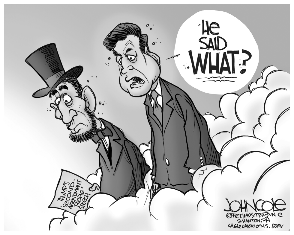Trump's assassination joke BW
