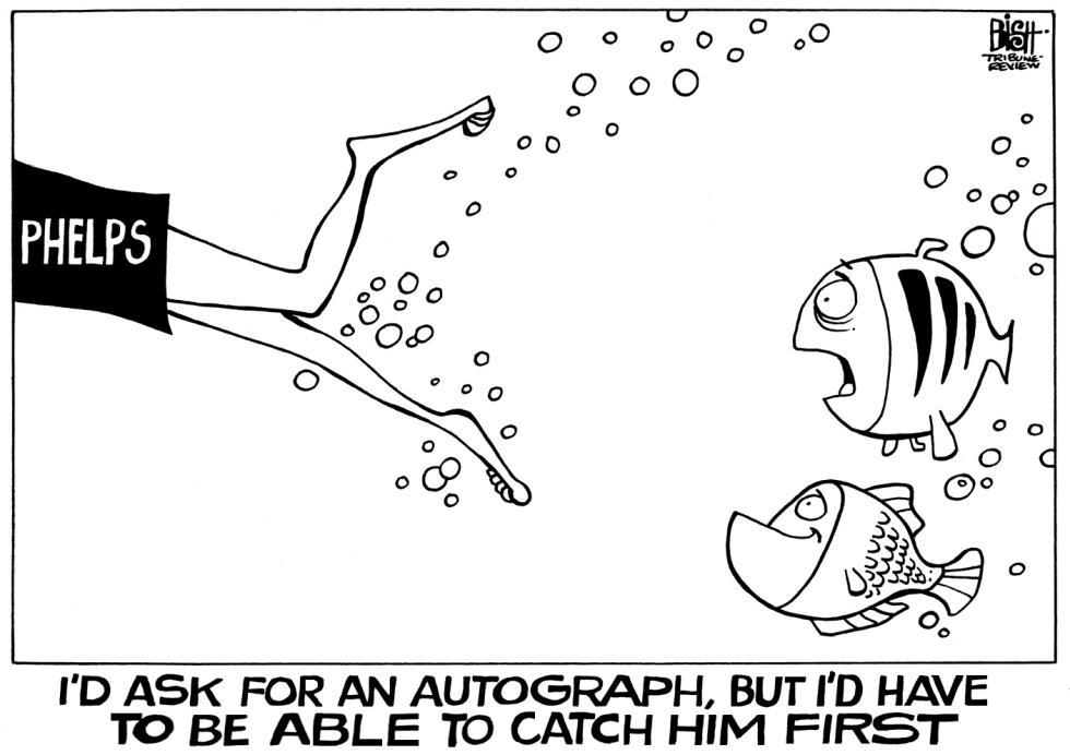 MICHAEL PHELPS, B/W