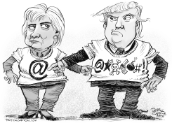 HILLARY AND TRUMP T-SHIRTS by Daryl Cagle