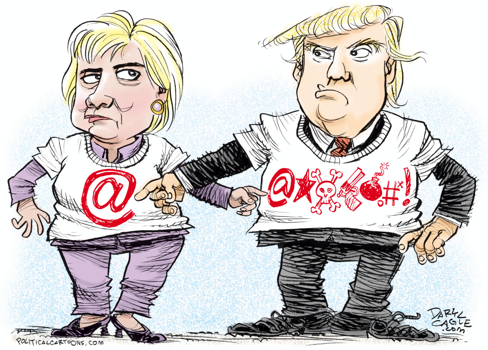 Hillary and Trump T-Shirts COLOR