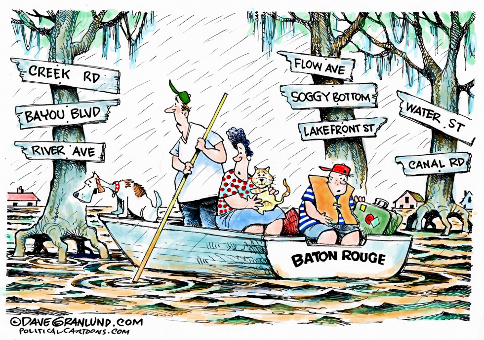  BATON ROUGE UNDER WATER by Dave Granlund