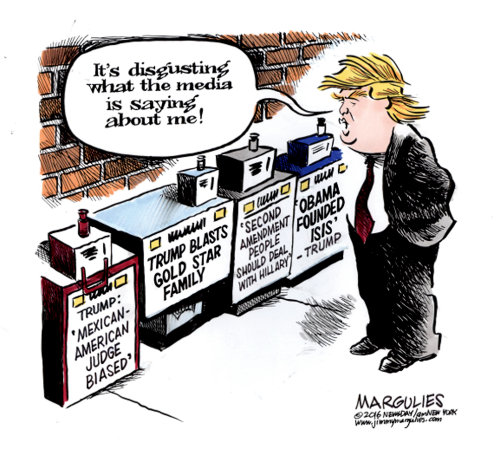 Trump blames the media color