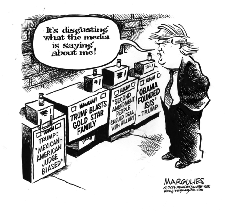 Trump blames the media