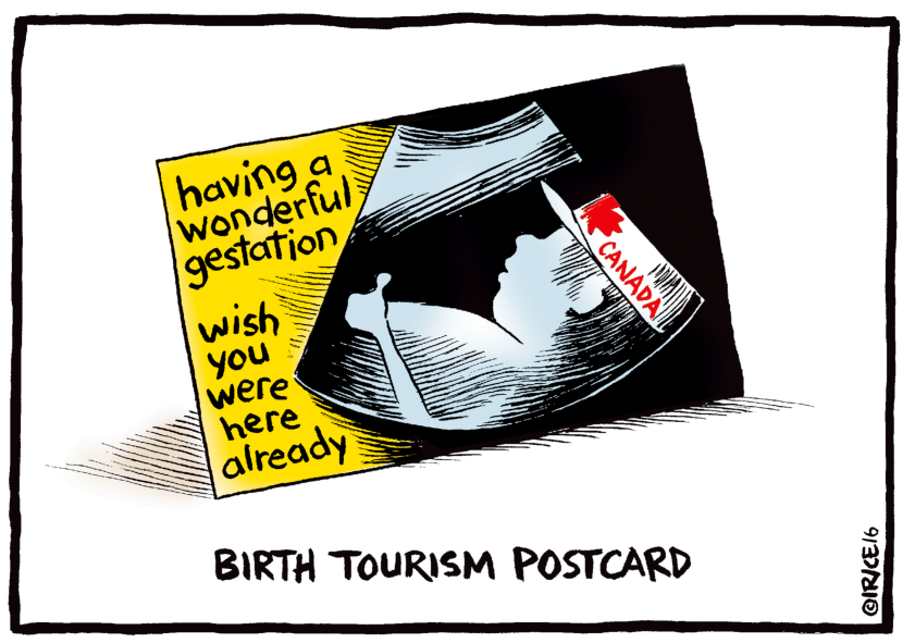 Birth Tourism Postcard