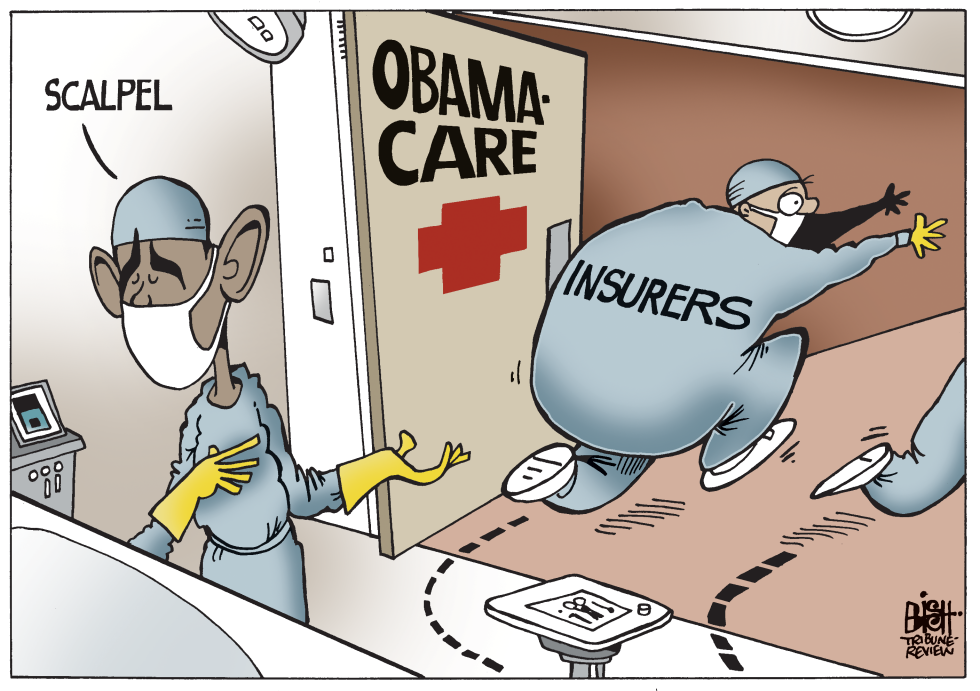 OBAMACARE AND INSURANCE COMPANIES, COLOR