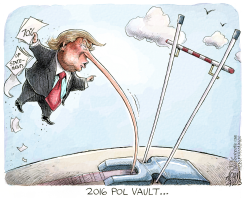 POL VAULT  by Adam Zyglis