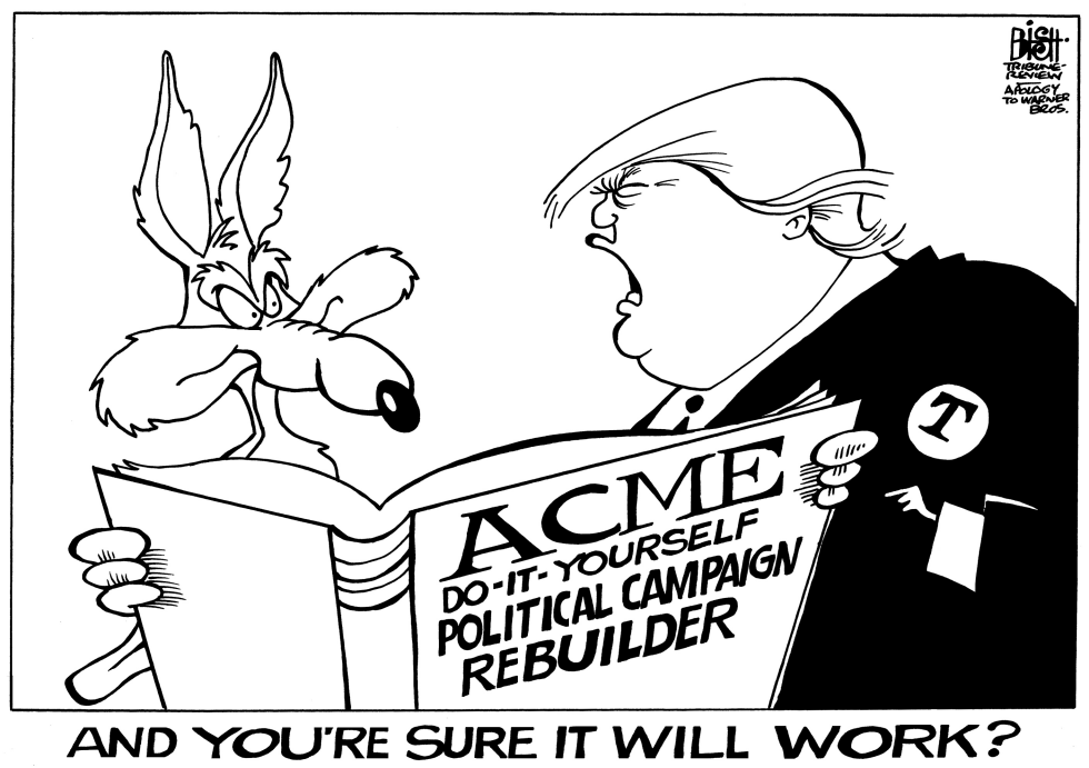 HELP FOR THE TRUMP CAMPAIGN, B/W