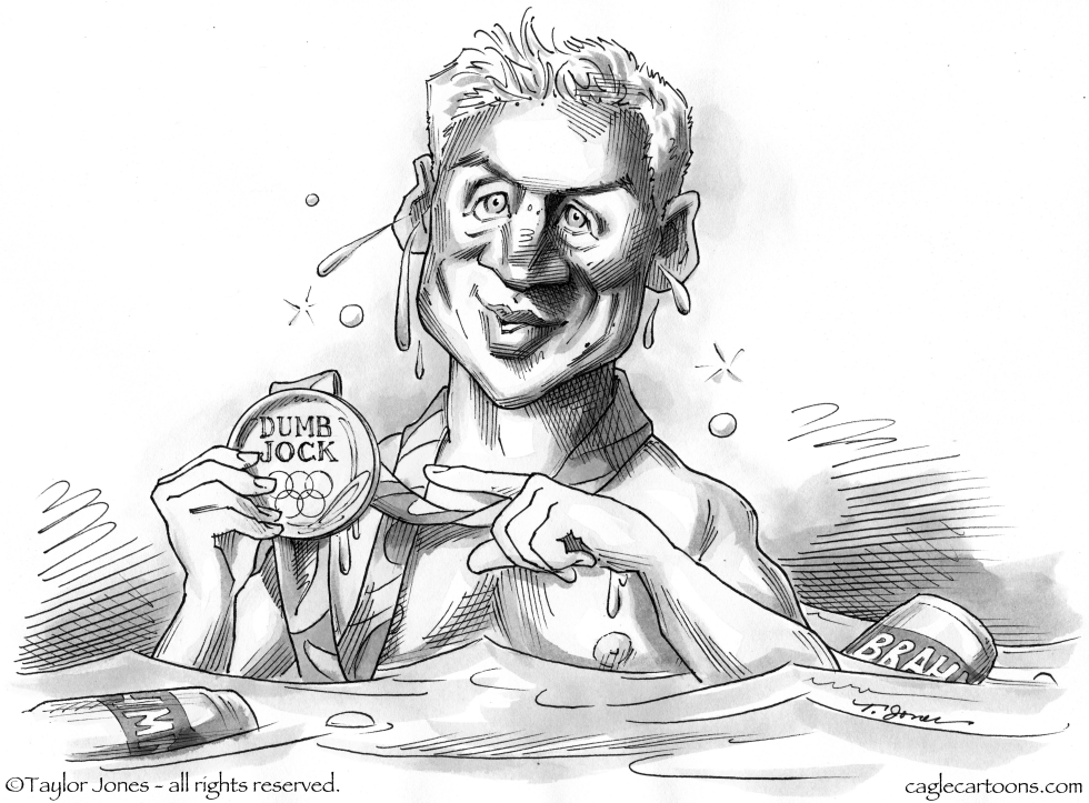 Ryan Lochte in the drink