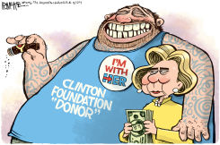 CLINTON FOUNDATION DONOR  by Rick McKee