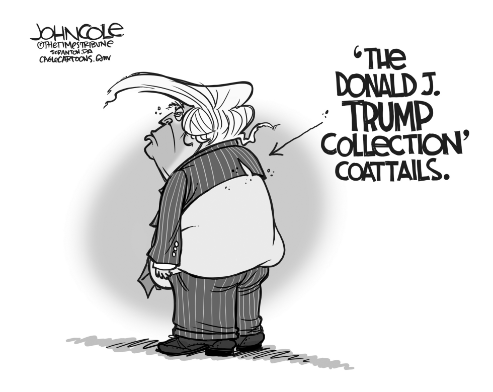 Trump coattails BW