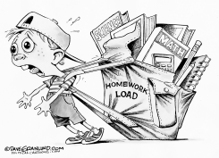 HOMEWORK LOAD  by Dave Granlund
