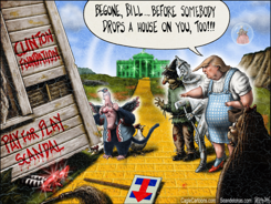 SCANDAL CLINTON FOUNDATION WIZARD OF OZ by Sean Delonas