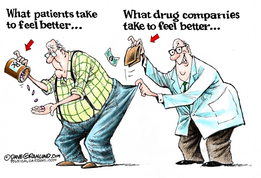 Drug company greed COLOR