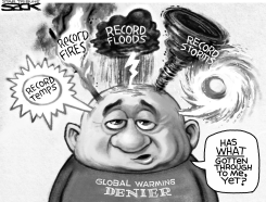 GLOBAL WARNING DENIER by Steve Sack