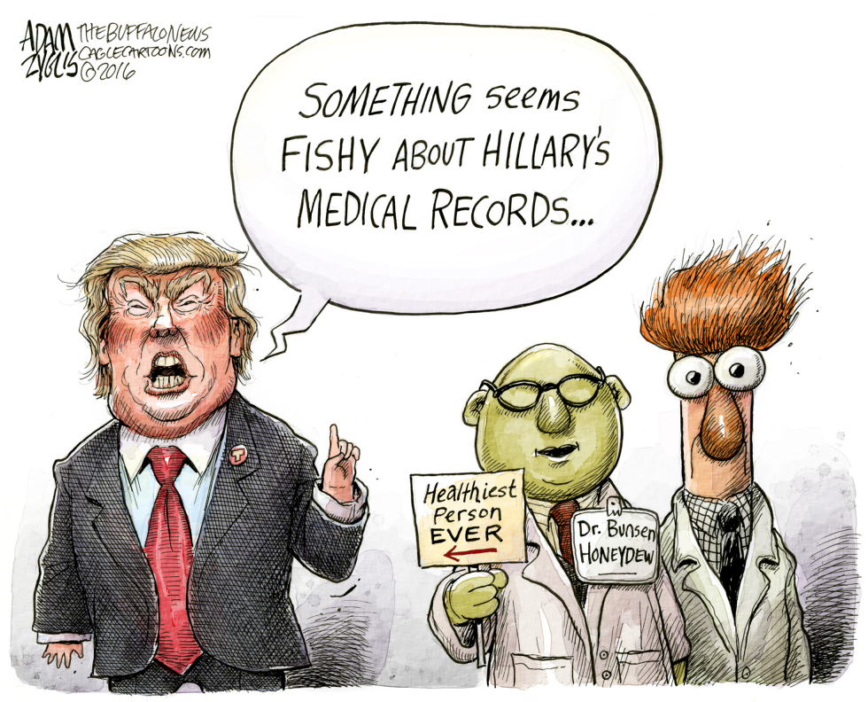 Trump Casts Doubt on Clinton Health Records Alongside Muppet Physician
