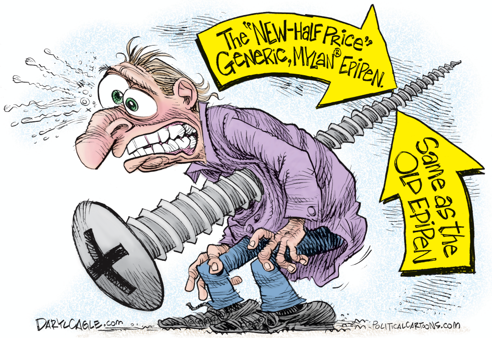  NEW GENERIC HALF-PRICE EPIPEN by Daryl Cagle