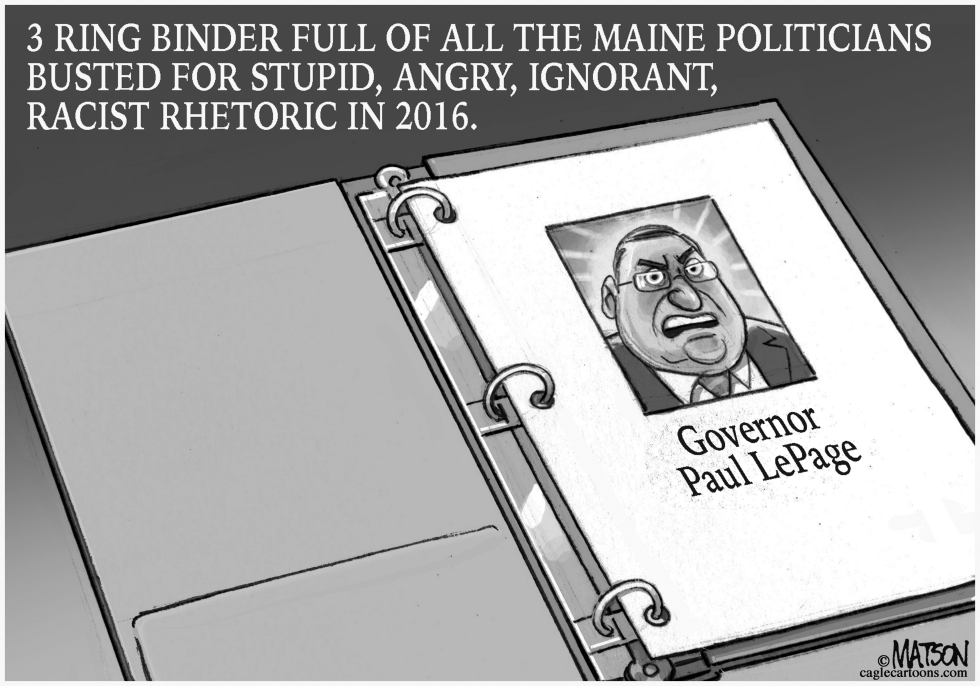 Maine Governor Paul LePage in 3 Ring Binder