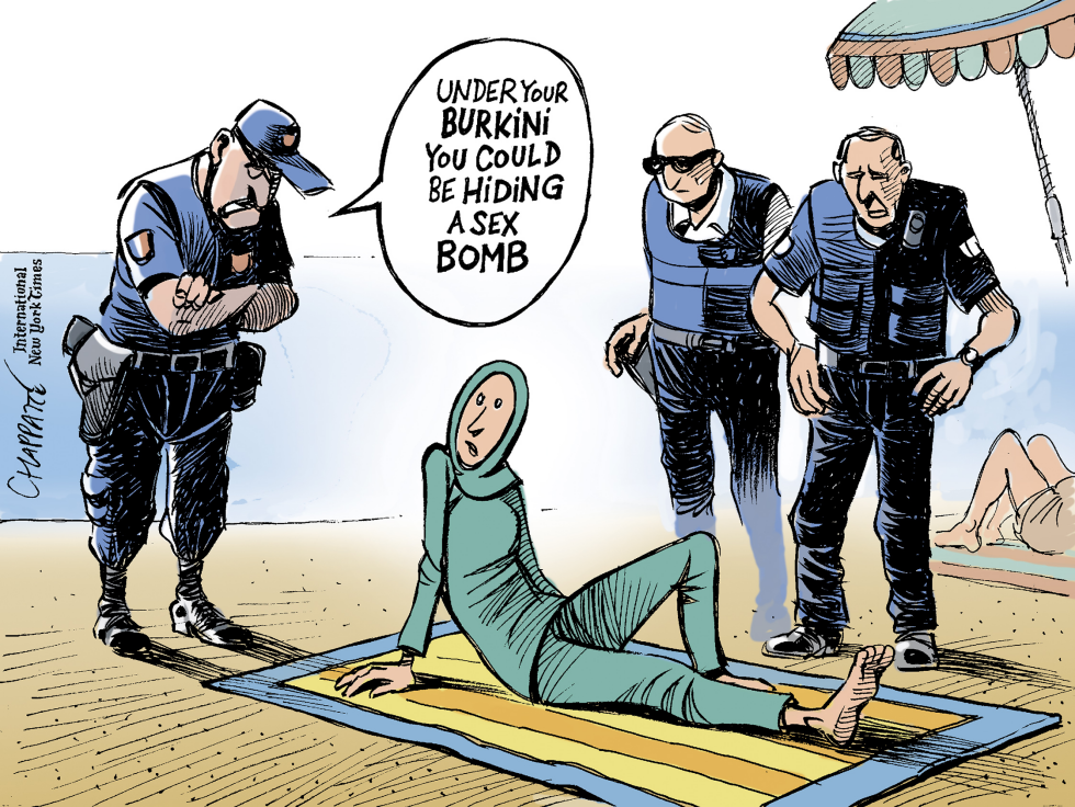  THE FEAR OF THE BURKINI by Patrick Chappatte