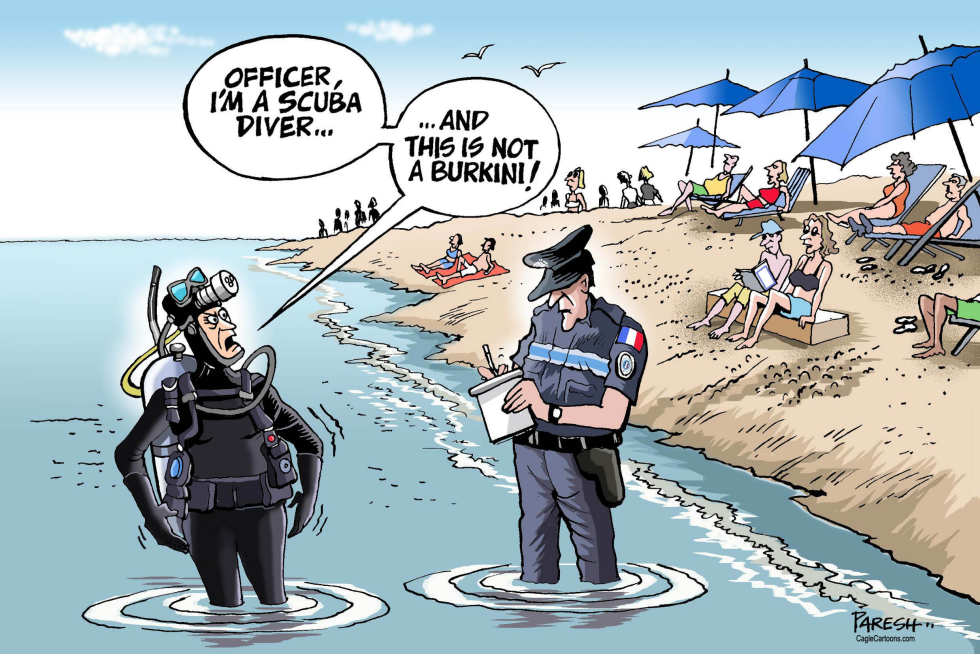  FRENCH BURKINI ISSUE by Paresh Nath