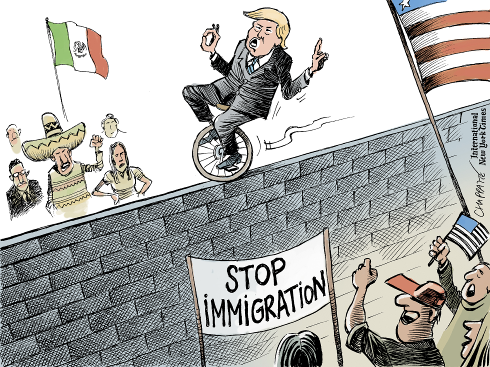 TRUMP'S IMMIGRATION POLICY by Patrick Chappatte