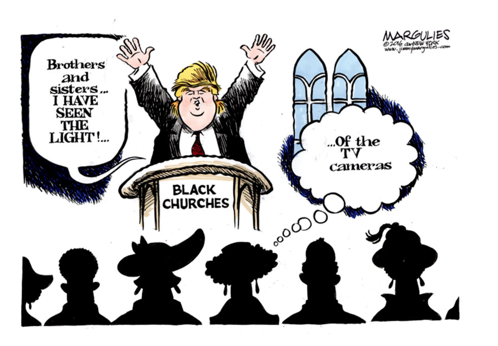 Trump outreach to blacks color