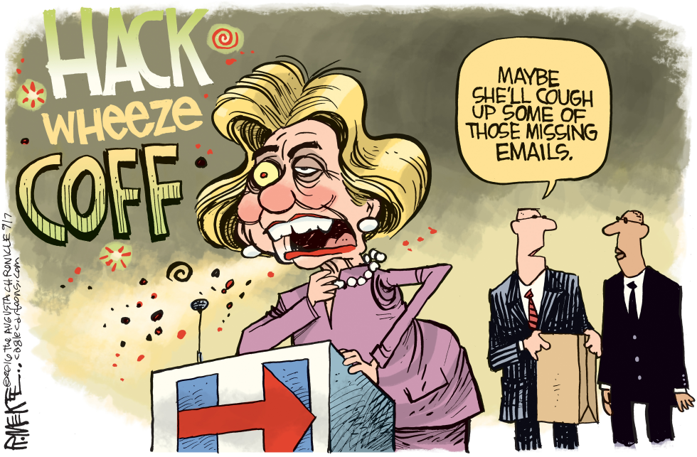 Hillary Coughs COLOR