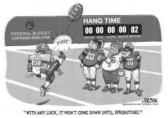CONGRESS PUNTS FEDERAL BUDGET ON FIRST DOWN by R.J. Matson