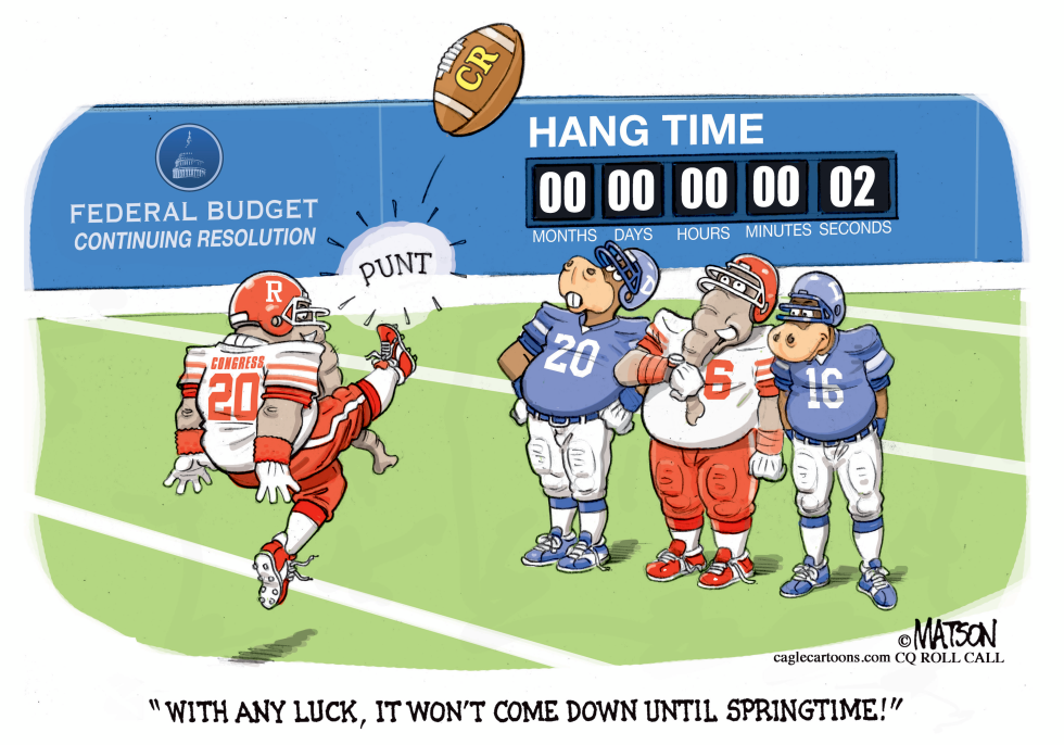 Congress Punts Federal Budget on First Down-COLOR