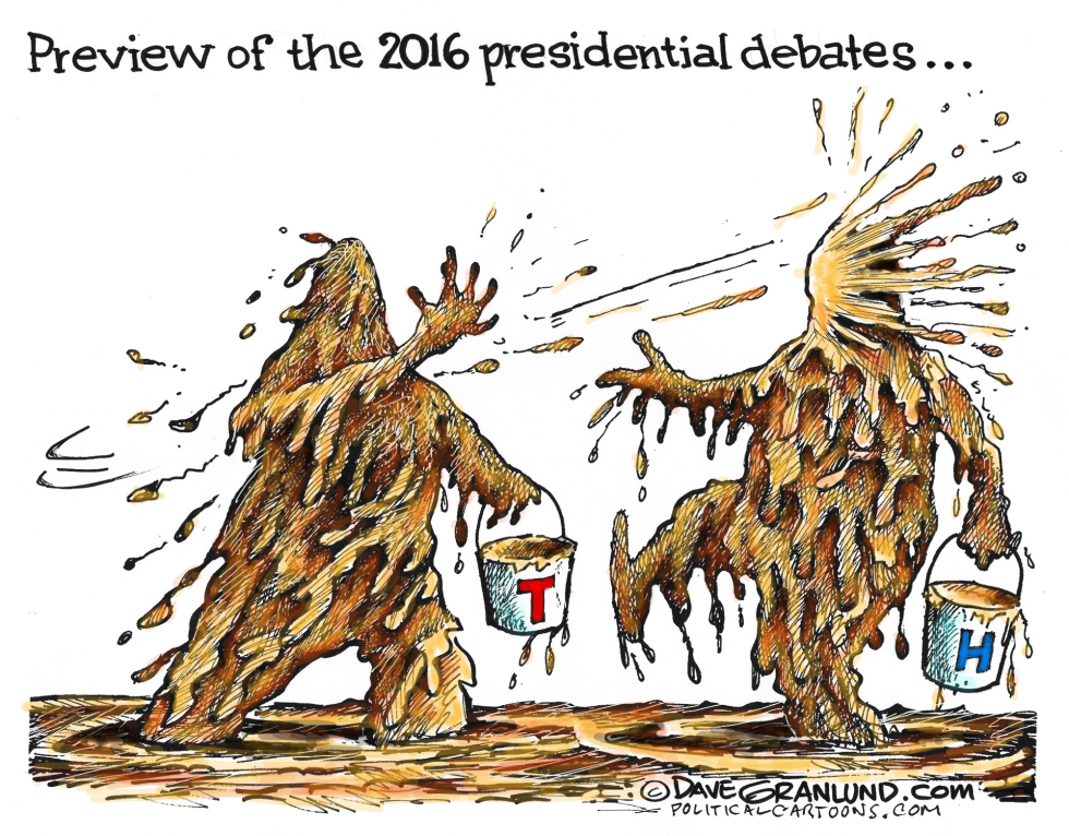 Trump Hillary debates COLOR