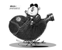 KIM JONG UN BW by Rayma Suprani