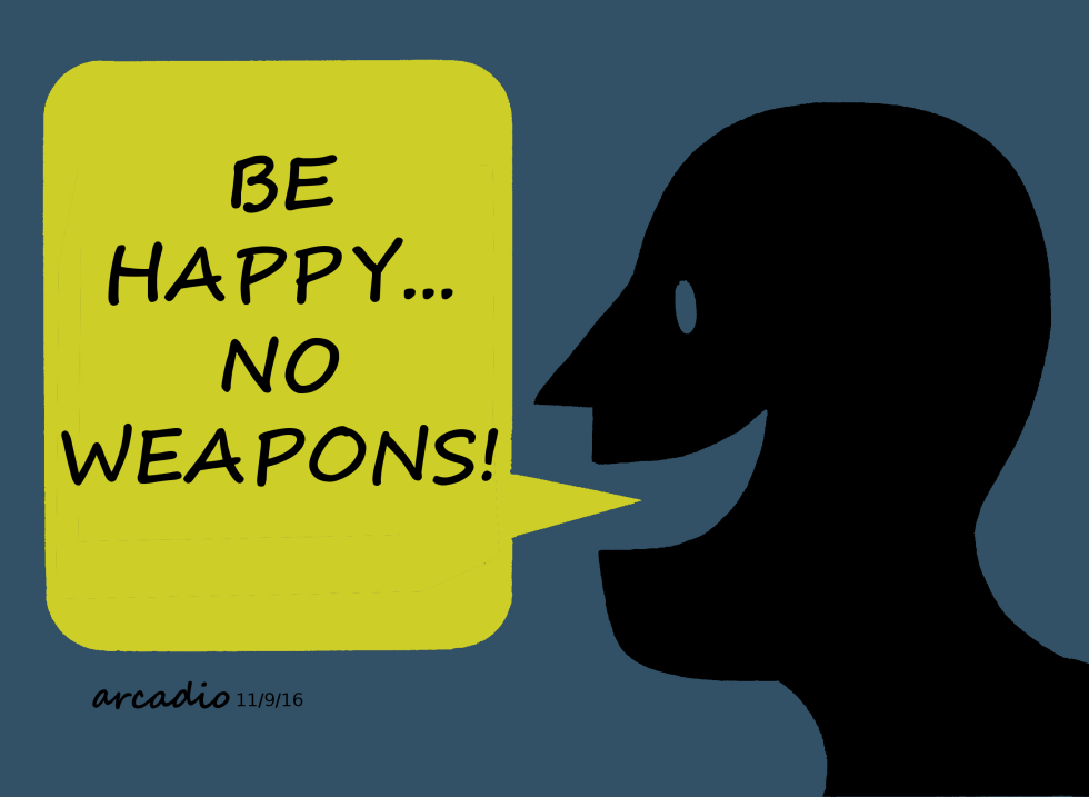 No weapons