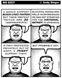 BLACK LIVES MATTER PROTEST REACTIONS by Andy Singer
