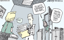 HILLARY'S HEALTH by Mike Keefe