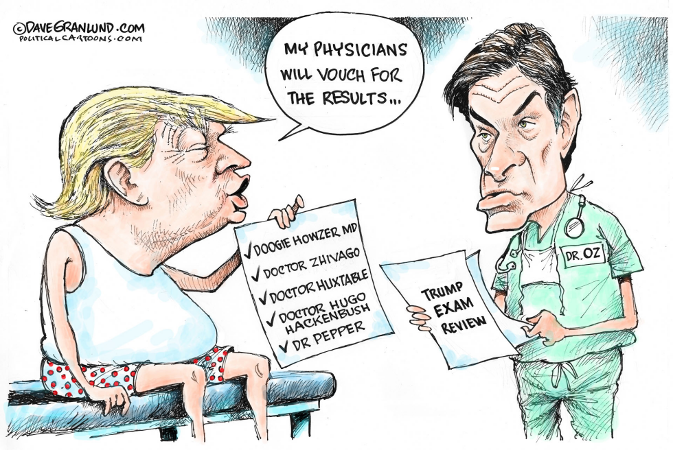 Trump cites TV doctors for health exam results
