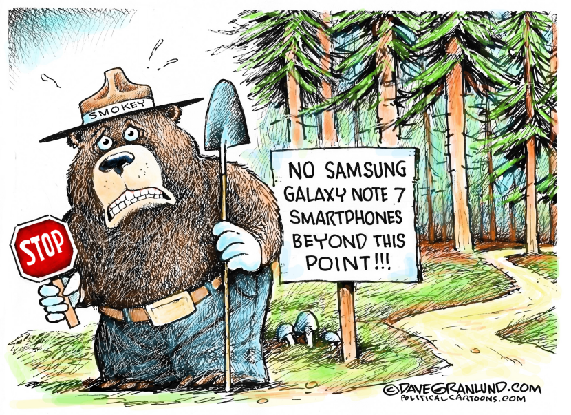 Samsung Galaxy note 7 fires COLOR