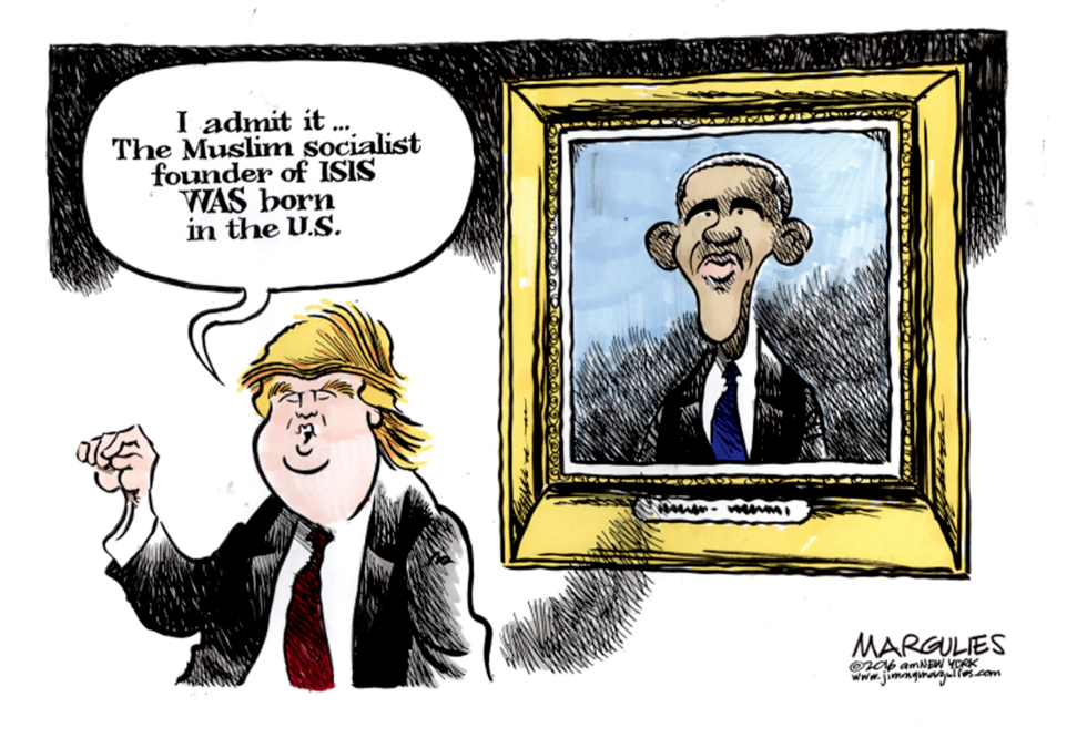 Trump admits Obama was born in the US color