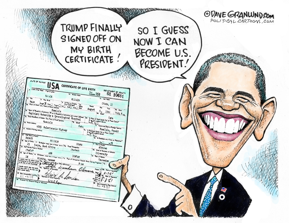 Trump birther to believer COLOR