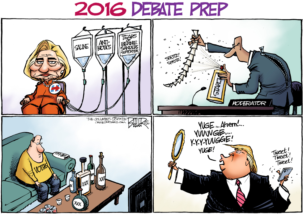  DEBATE PREPARATIONS by Nate Beeler