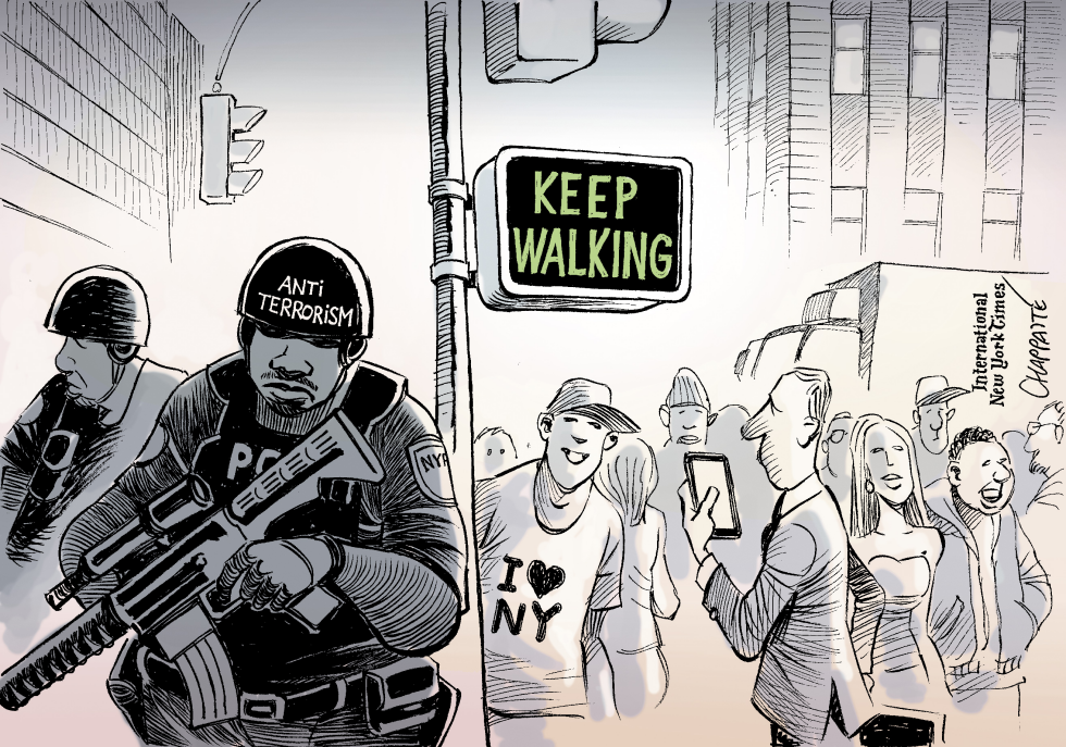  LIFE GOES ON IN NYC by Patrick Chappatte