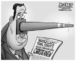 CHRISTIE KNEW ABOUT BRIDGEGATE BW by John Cole