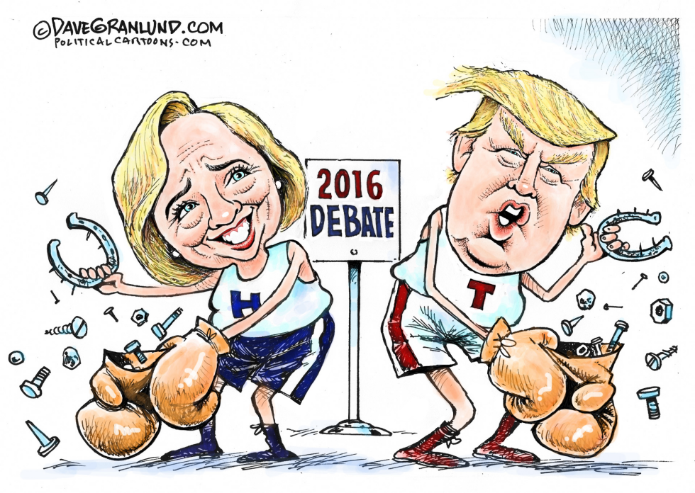 Hillary Trump 2016 debate COLOR