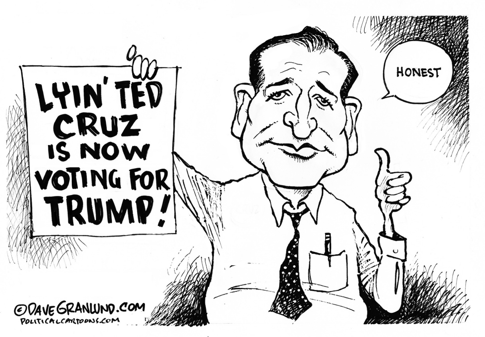 Ted Cruz voting for Trump