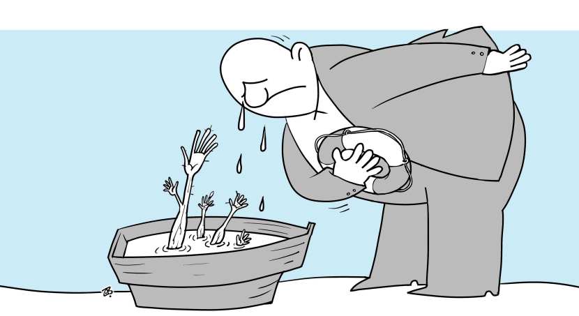 Refugees tears