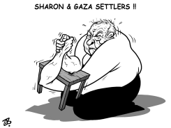 SHARON GAZA SETTLERS by Emad Hajjaj