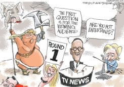 FIRST DEBATE  by Pat Bagley
