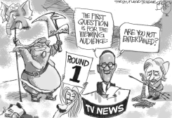 FIRST DEBATE  by Pat Bagley
