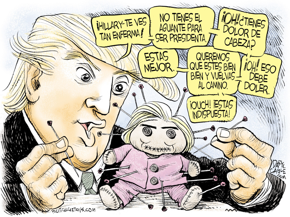  TRUM Y LA MUñECA VUDU DE HILLARY  by Daryl Cagle