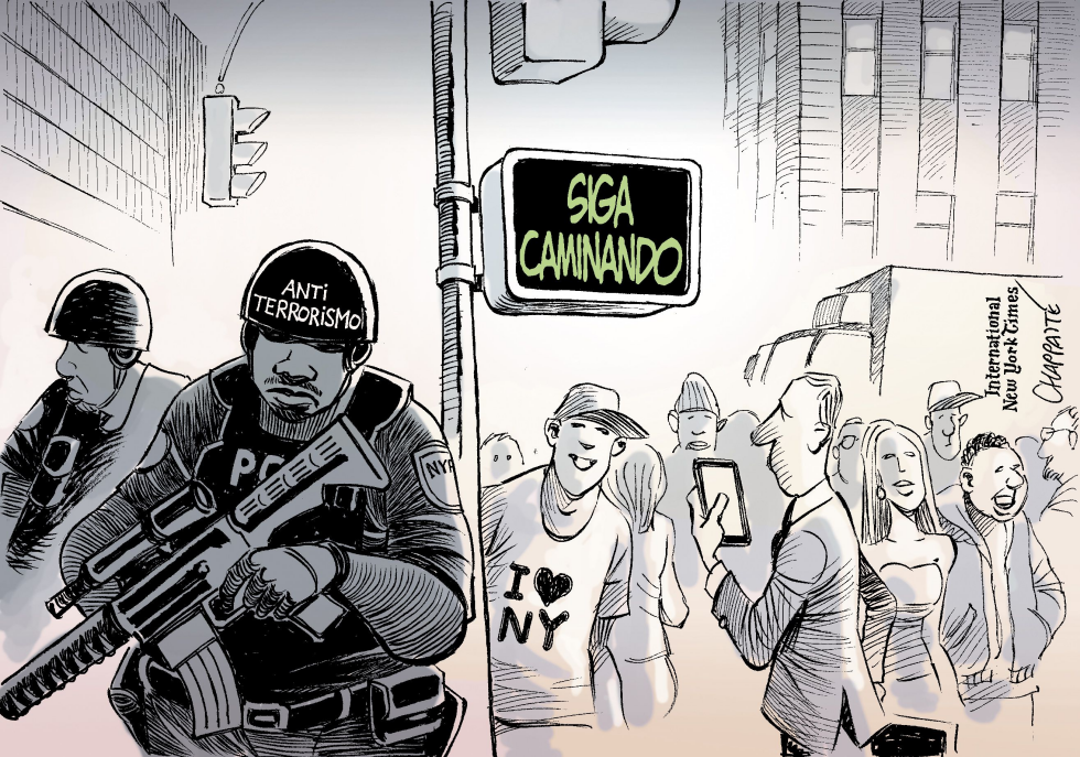  LA VIDAD CONTINUA EN NY by Patrick Chappatte